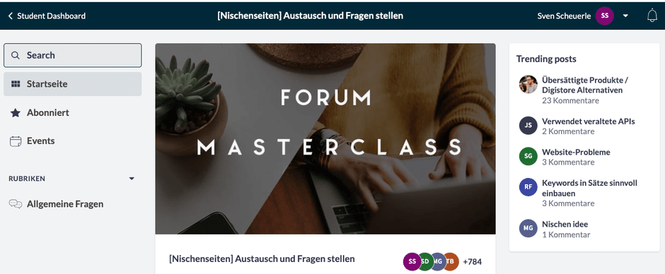 Affiliate School Masterclass Forum
