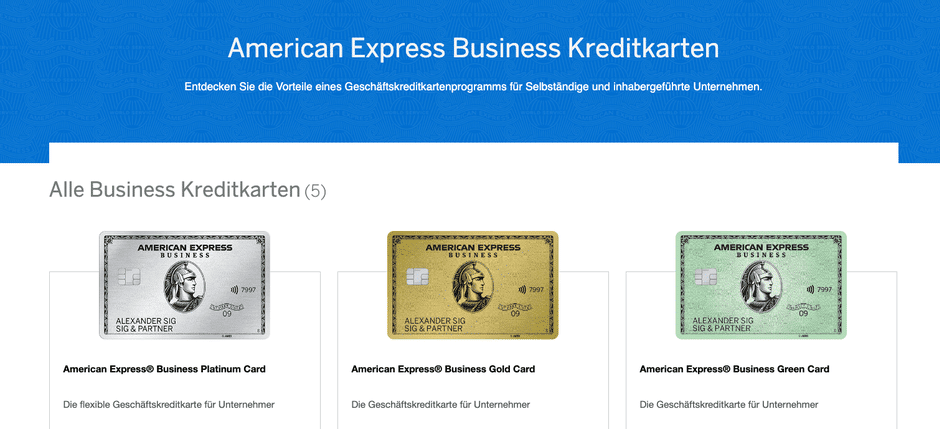 american express business kreditkarten