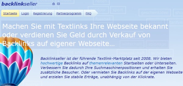 Mit Backlinkseller Textlinks kaufen und verkaufen