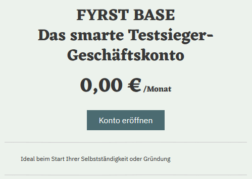 Das FYRST Geschäftskonto: BASE & COMPLETE - Review | BLOGGiraffe