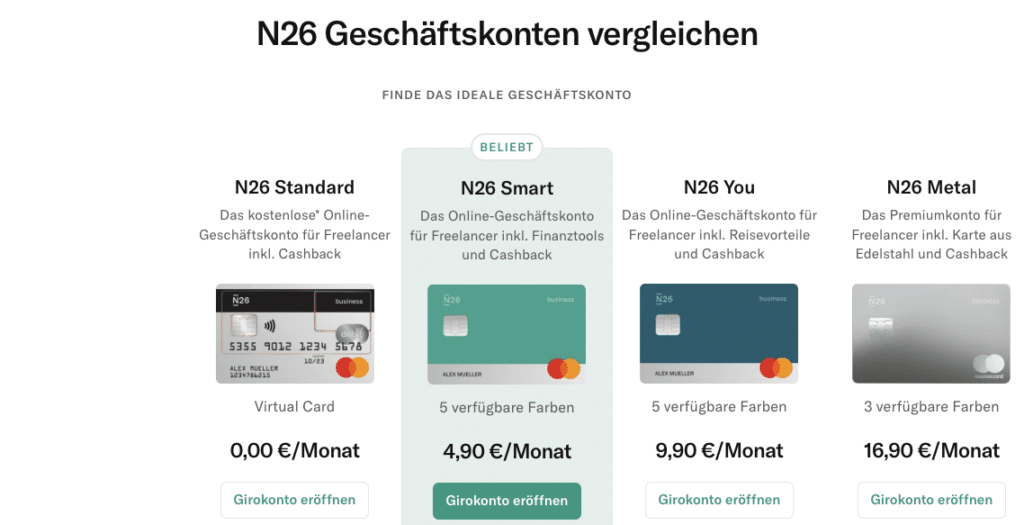 N26 Geschäftskonto