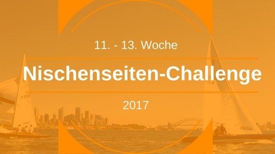 Nischenseiten-Challenge 2017 – Woche 11 – 13: Optimierung, Ausbau & Pflege