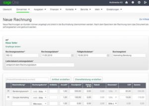 sage One online Buchhaltungssoftware 